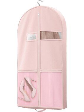 Travel Garment Bag 43" with Zipper Pocket - Heavy Duty Suit & Dress Carrier